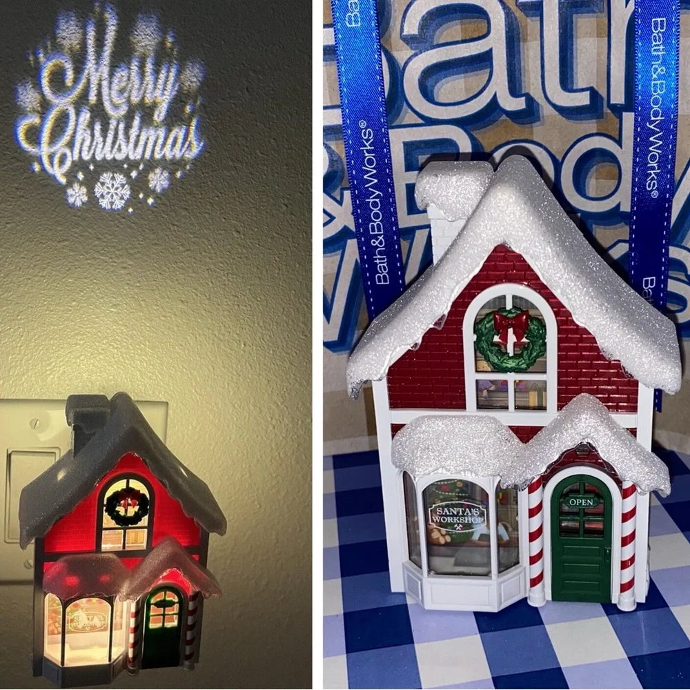 BATH AND BODY WORKS SANTAS WORKSHOP PROJECTOR NIGHTLIGHT WALLFLOWER PLUG